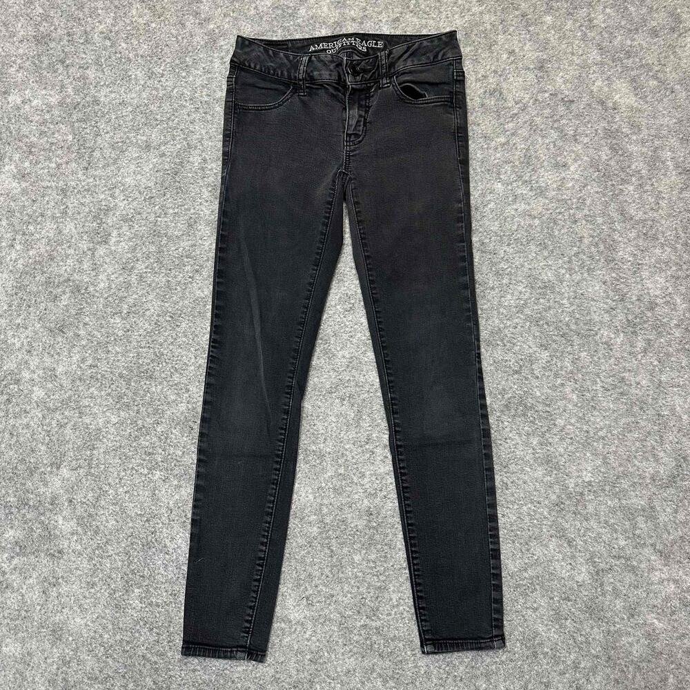 American Eagle Super Stretch Womens Skinny Jegging Jeans Size‎ 0 Short Black